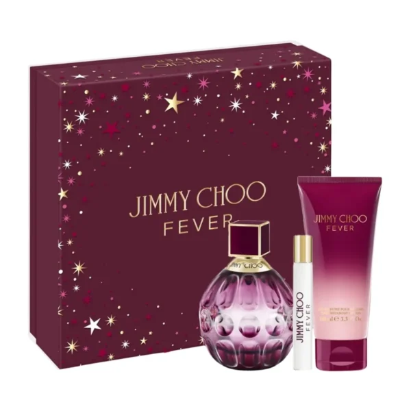 Jimmy Choo Fever Gift Set 3 pcs Eau de Parfum EDP Spray for Women 3.4oz 100ml - UPC: 3386460131612