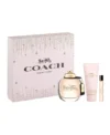 Coach New York Gift Set 3 pcs Eau de Parfum EDP Spray for Women 3oz 90ml - UPC: 3386460138840