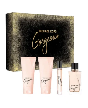 Michael Kors Gorgeous! Gift Set 4 pcs Eau de Parfum EDP Spray for Women 3.4oz 100ml - UPC: 850049716451