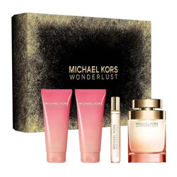 Michael Kors Wonderlust 4 pcs Gift Set Eau de Parfum EDP Spray for Women 3.4oz 100ml - UPC: 850049716475