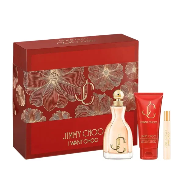 Jimmy Choo I Want Choo 3 pcs Gift Set for Women Eau de Parfum (EDP) Spray 3.4 oz (100 ml) 3386460146241