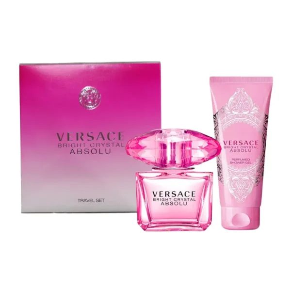 Versace Bright Crystal Absolu Travel Set 2 pcs Eau de Parfum EDP Spray for Women 3oz 90ml - UPC: 8011003821594